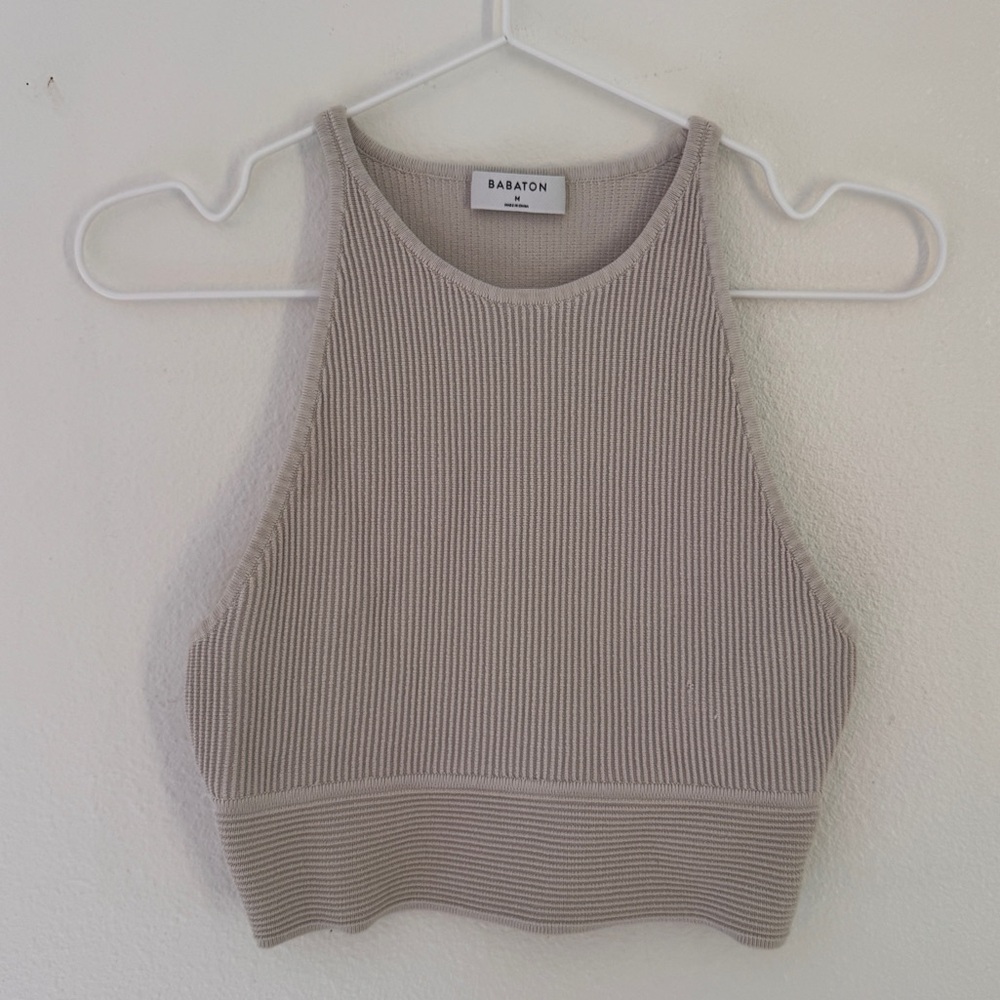 Babaton cropped bodycon top